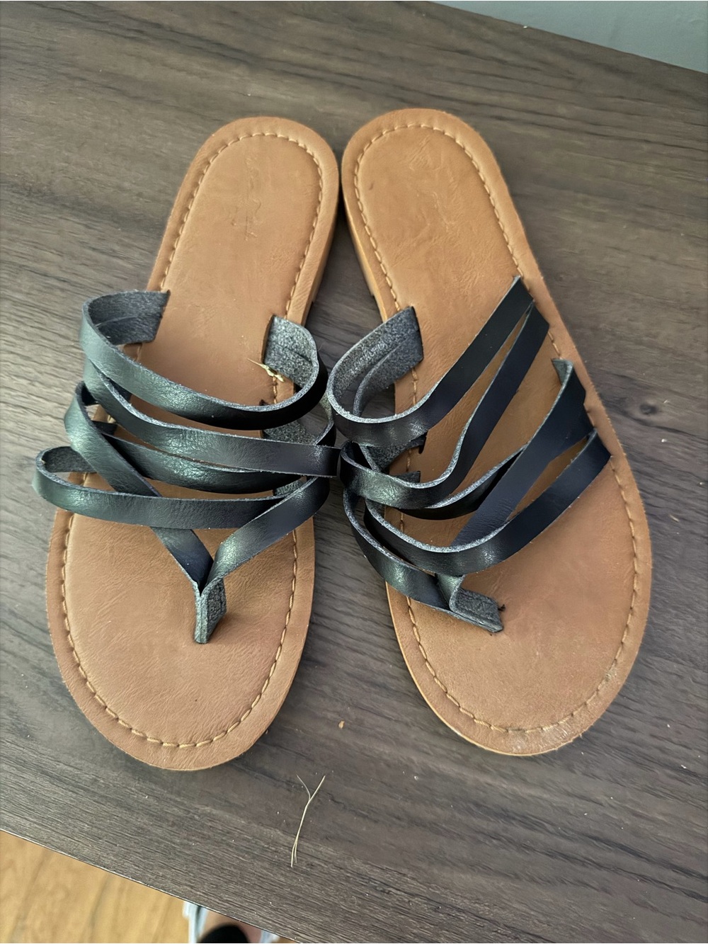 Black Strappy Women's Slide Sandals - Classic Casual
